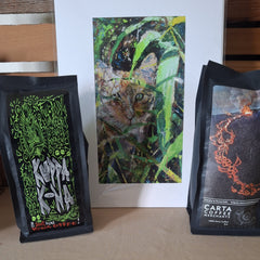 Artist, Kuppa Kona and a print